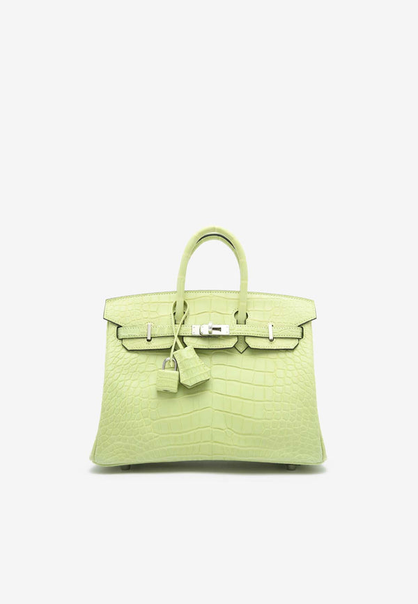 Hermès Birkin 25 in Jaune Bourgeon Matte Alligator with Palladium Hardware