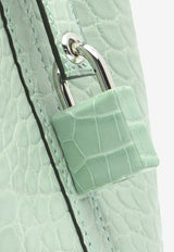 Hermès Micro Picotin Lock 14 in Vert d
Eau Matte Alligator with Palladium Hardware