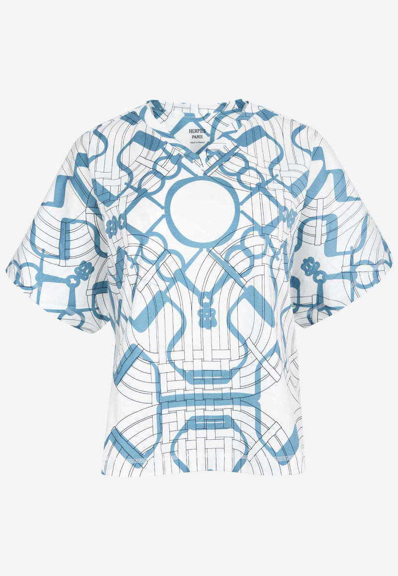 Hermès Mors a Jouets Detoure Tatoo Print T-shirt