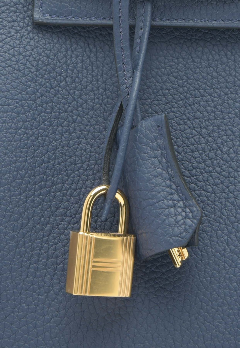 Hermès Kelly 25 Retourne in Bleu Navy Togo Leather with Gold Hardware