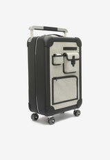 Hermès Rolling Mobility Suitcase Cabine Cargo 55 in Ecru, Black Toile and Black Regate