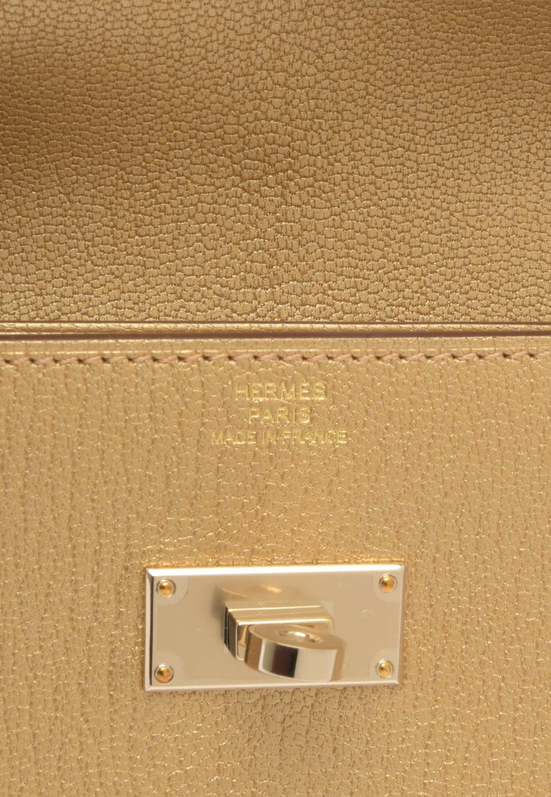 Hermès Kelly Pocket Long Wallet in Doré Leather with Gold Hardware Doré