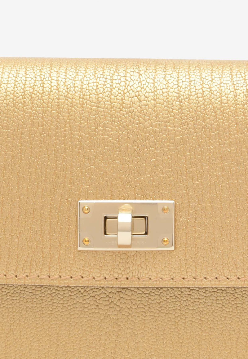 Hermès Kelly Pocket Long Wallet in Doré Leather with Gold Hardware Doré