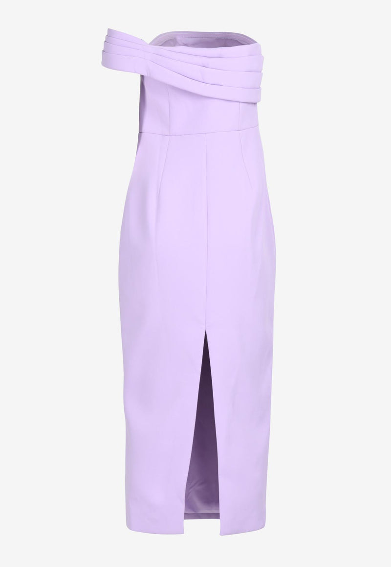 Mossman Wistful One-Shoulder Midi Dress M95341LILAC/LAVENDAR