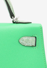 Hermès Mini Kelly 20 Sellier Touch in Vert Comics Madame and Vert d
Eau Matte Alligator with Palladium Hardware