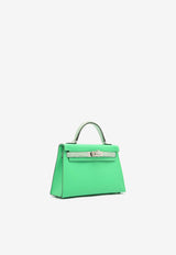 Hermès Mini Kelly 20 Sellier Touch in Vert Comics Madame and Vert d
Eau Matte Alligator with Palladium Hardware