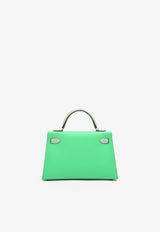 Hermès Mini Kelly 20 Sellier Touch in Vert Comics Madame and Vert d
Eau Matte Alligator with Palladium Hardware