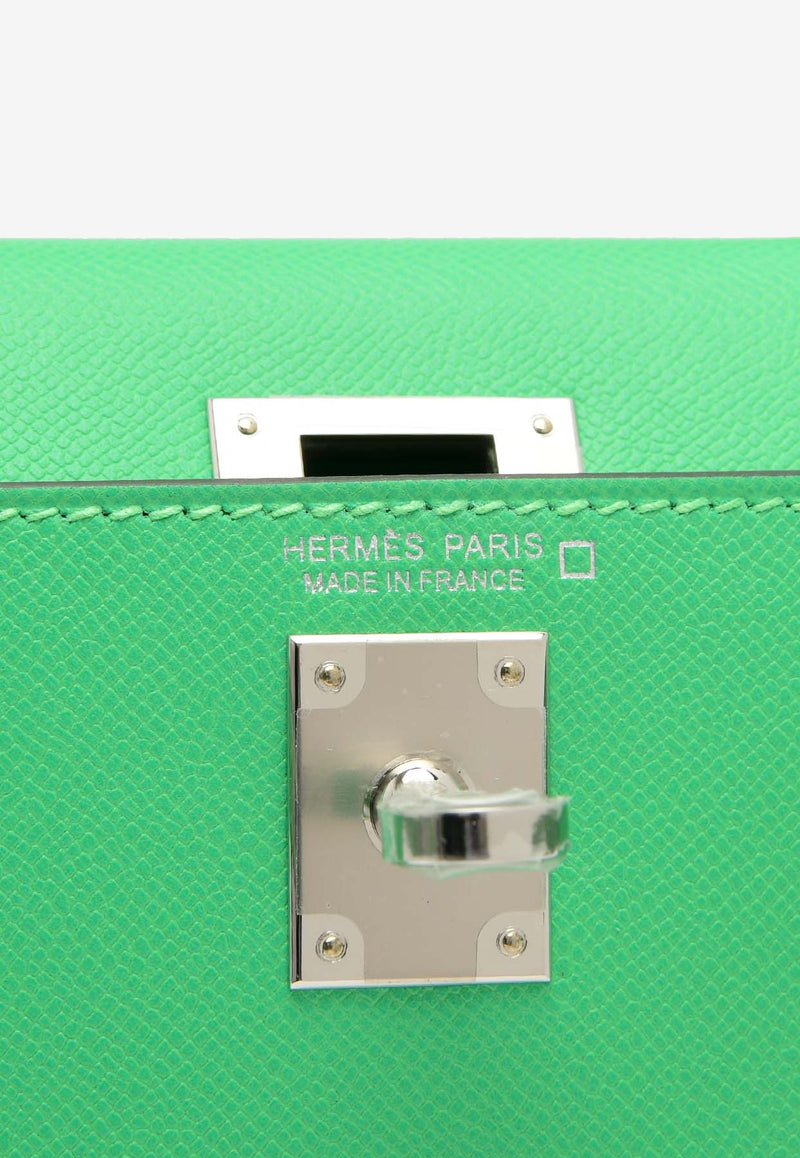 Hermès Mini Kelly 20 Sellier Touch in Vert Comics Madame and Vert d
Eau Matte Alligator with Palladium Hardware