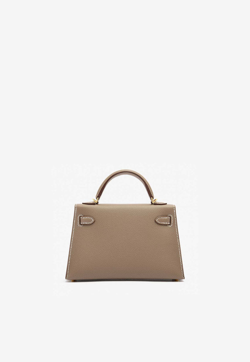 Hermès Mini Kelly 20 Sellier in Etoupe Epsom Leather with Gold Hardware