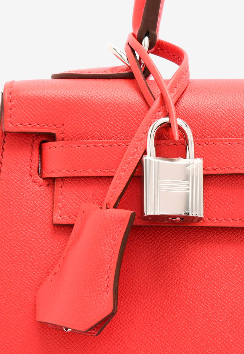 Hermès Kelly 25 Sellier in Rouge de Coeur Madame Leather with Palladium Hardware