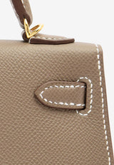 Hermès Mini Kelly 20 Sellier in Etoupe Epsom Leather with Gold Hardware