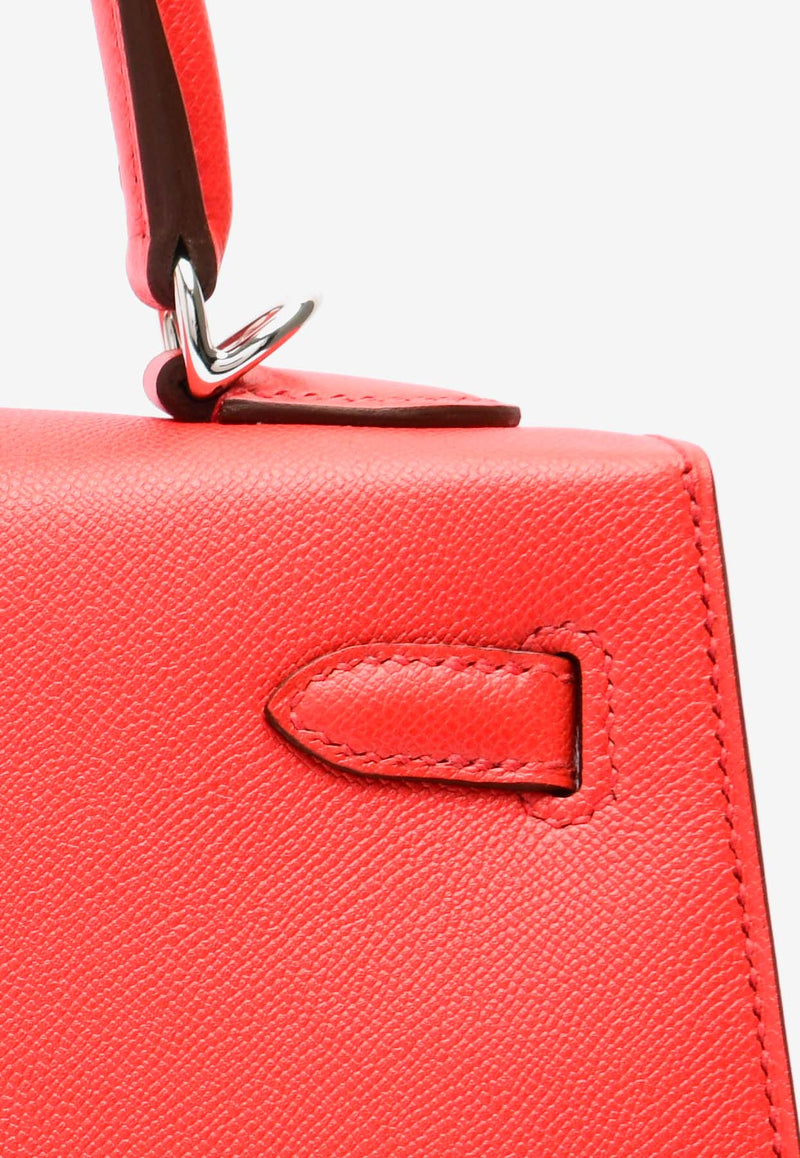 Hermès Kelly 25 Sellier in Rouge de Coeur Madame Leather with Palladium Hardware