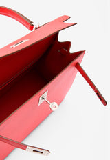 Hermès Kelly 25 Sellier in Rouge de Coeur Madame Leather with Palladium Hardware