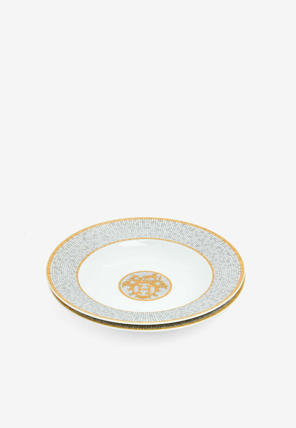 Hermès Mosaique au 24 Gold Soup Plate - Set of 2