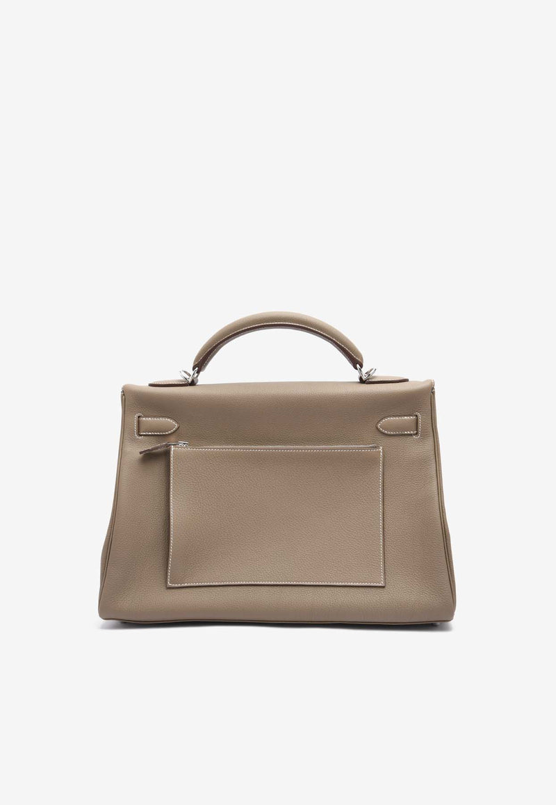 Hermes Kelly Maxi 42 in Etoupe Togo with Palladium Hardware