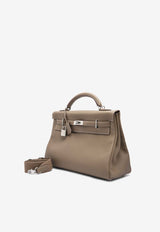 Hermes Kelly Maxi 42 in Etoupe Togo with Palladium Hardware