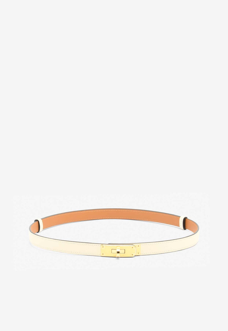 Hermès Kelly Pocket 18 Belt in Nata Epsom Leather with Gold Buckle