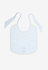 Hermès Baby Epopee Bib in Bleu Ciel Embroidered Terry