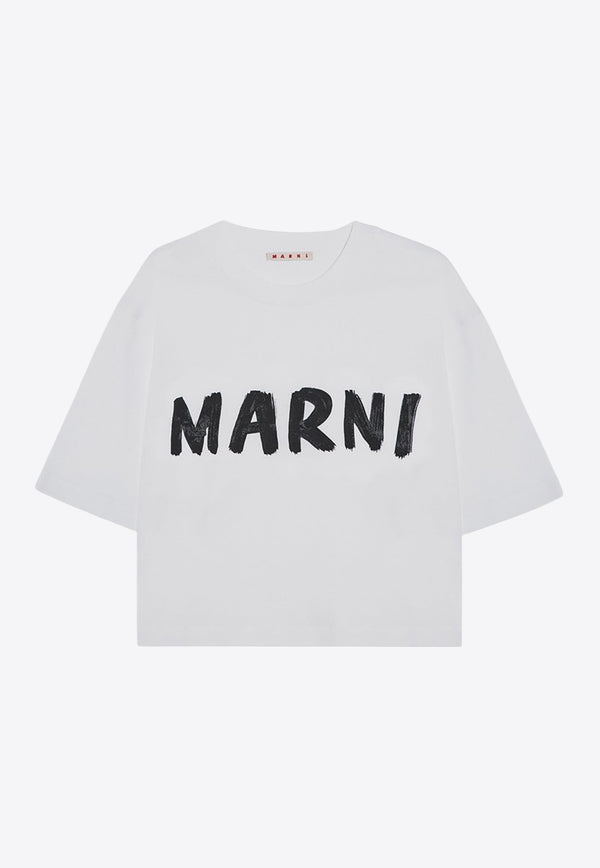 Marni Logo Print Cropped T-shirt White THJE0333P0USCS11/P_MARNI-LOW01