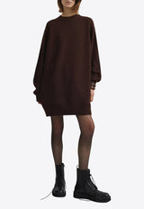 The Frankie Shop Maxime Knit Sweater Dress Brown TKSMAXIME02000BROWN