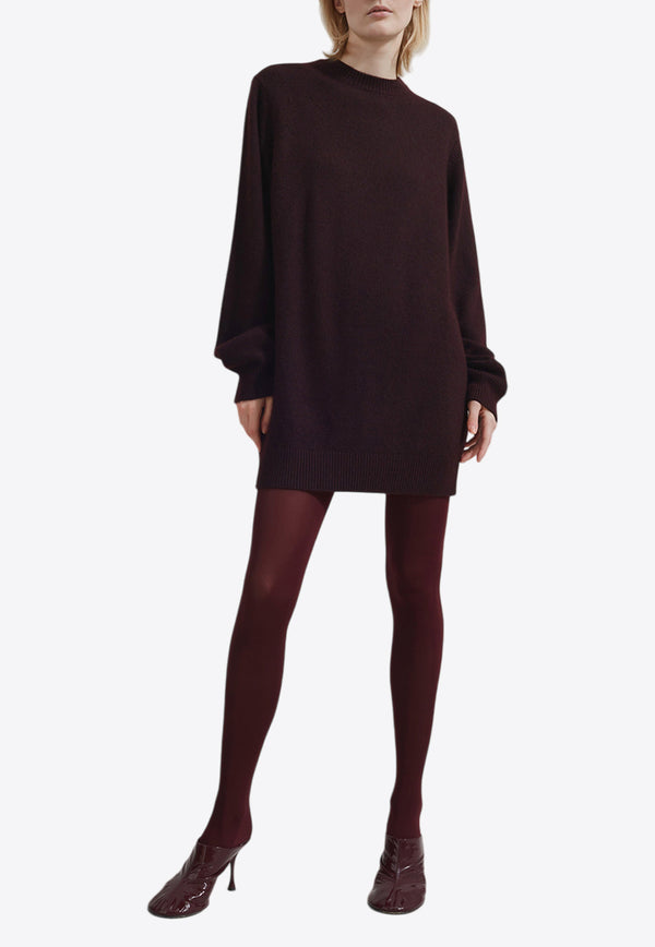 The Frankie Shop Maxime Knit Sweater Dress Purple TKSMAXIME02870PLUM