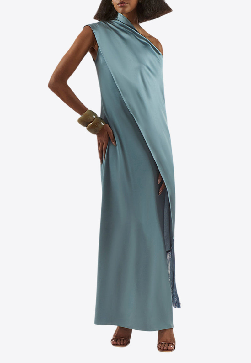 Taller Marmo Berenson One-Shoulder Cady Crepe Maxi Dress Blue TM_PS2502_609BLUE