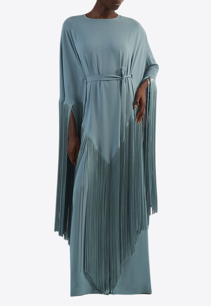 Taller Marmo Bohemia Maxi Fringed Kaftan Blue TM_PS2506_609BLUE