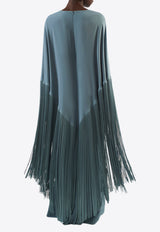 Taller Marmo Bohemia Maxi Fringed Kaftan Blue TM_PS2506_609BLUE