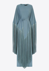 Taller Marmo Bohemia Maxi Fringed Kaftan Blue TM_PS2506_609BLUE