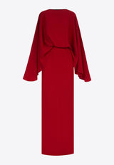 Taller Marmo Eolia Cady Crepe Maxi Dress Red TM_RA2503_360RED