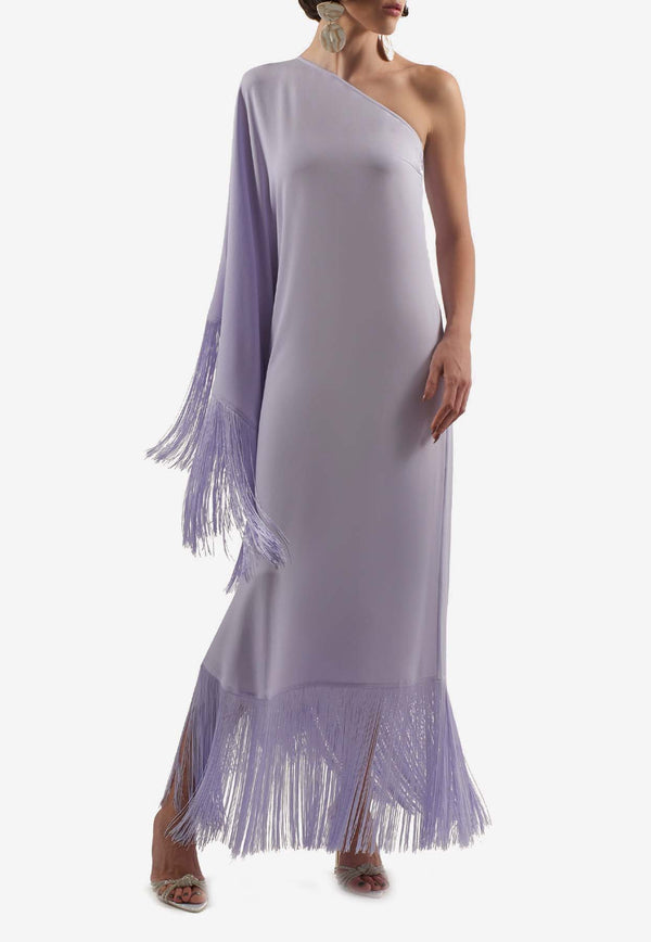 Taller Marmo Spritz One-Shoulder Fringed Maxi Dress Purple TM_SS2425_343PURPLE