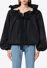 Patou Frilled-Collar Balloon Blouse Black TO0170011PL/P_PATOU-999B