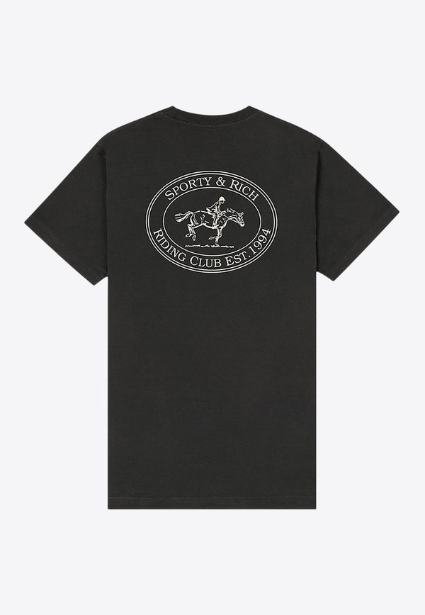 Sporty 
Rich Riding Club Printed T-shirt Black TO043512244BA02BLACK