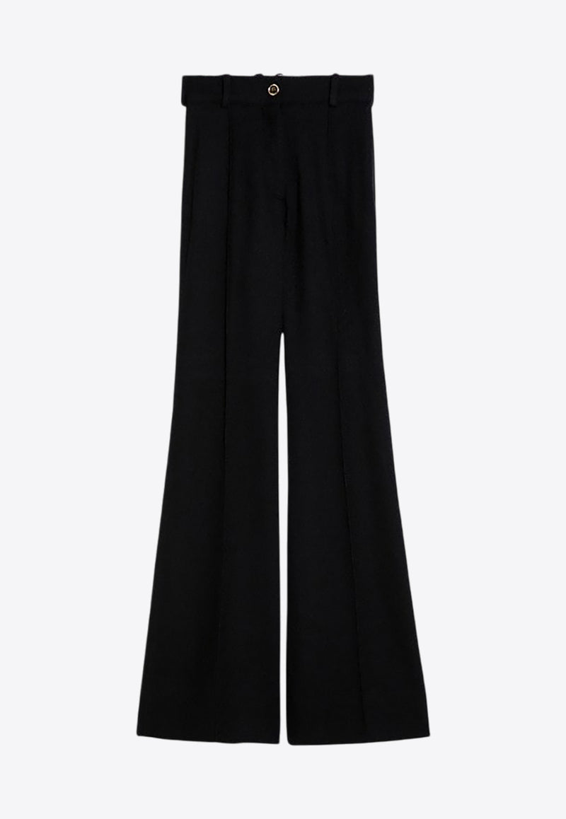 Patou Classic Wool-Blend Flared Pants Black TR0420185WO/P_PATOU-999B