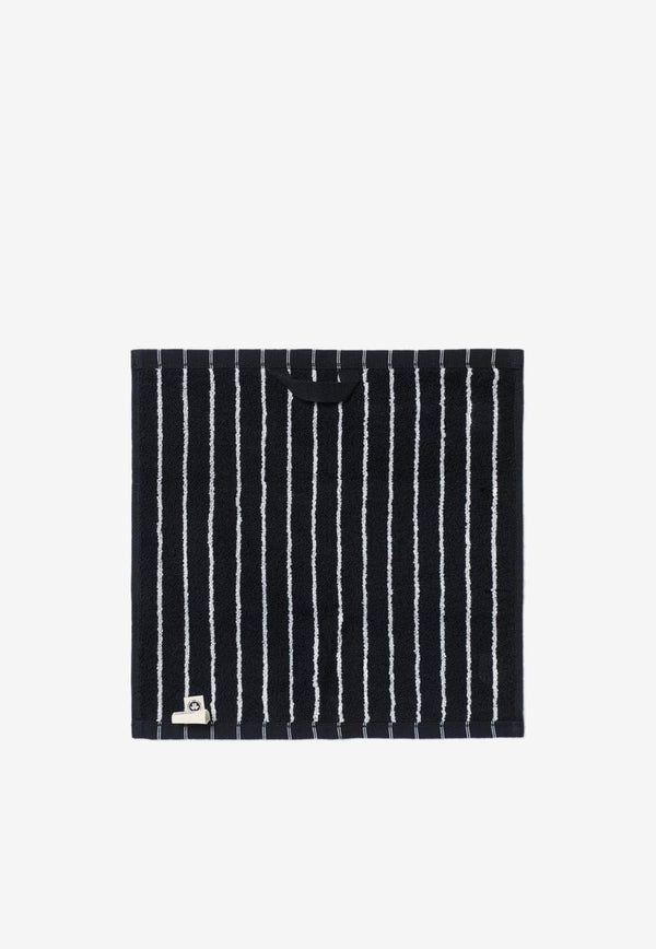 Tekla Striped Bath Towel Black TT-BLST30X30CO/P_TEKLA-BS