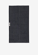 Tekla Striped Terry Cloth Bath Towel Black TT-BLST50X90CO/P_TEKLA-BS