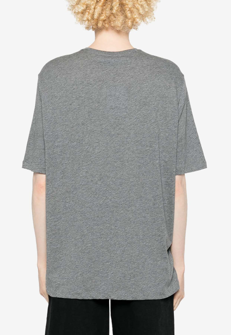 The Frankie Shop Harper Basic Crewneck T-shirt Gray TTSHARPER01340GREY