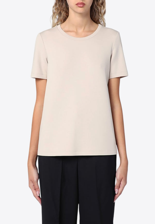 S Max Mara Tubo Embroidered M T-shirt Ecru TUBOCO/P_MAXS-001