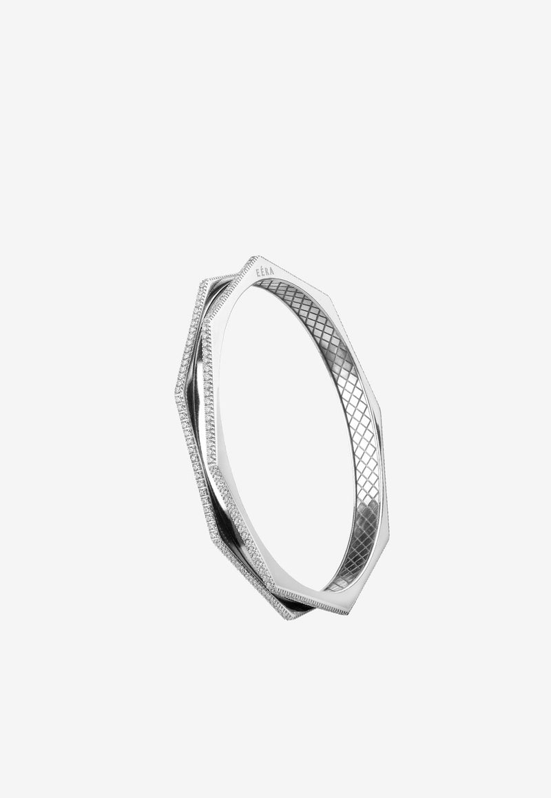 EÉRA Tubo Diamond Bracelet in 18-karat White Gold Silver TUBRFP02U1