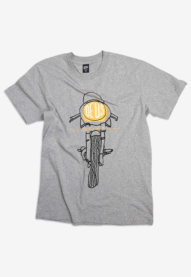 Deus Ex Machina Frontal Matchless Graphic Print T-shirt T_DMW41808HGREY