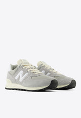 New Balance 574 Low-Top Sneakers in Concrete with White Gray U574RBL