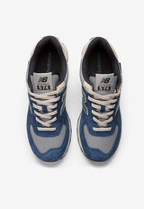 New Balance 574 Low-Top Sneakers in NB Navy with Slate Grey and New Spruce U574SOA