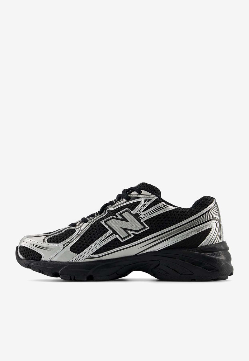 New Balance 740 Low-Top Sneakers in Black with Silver Metallic U740BM2