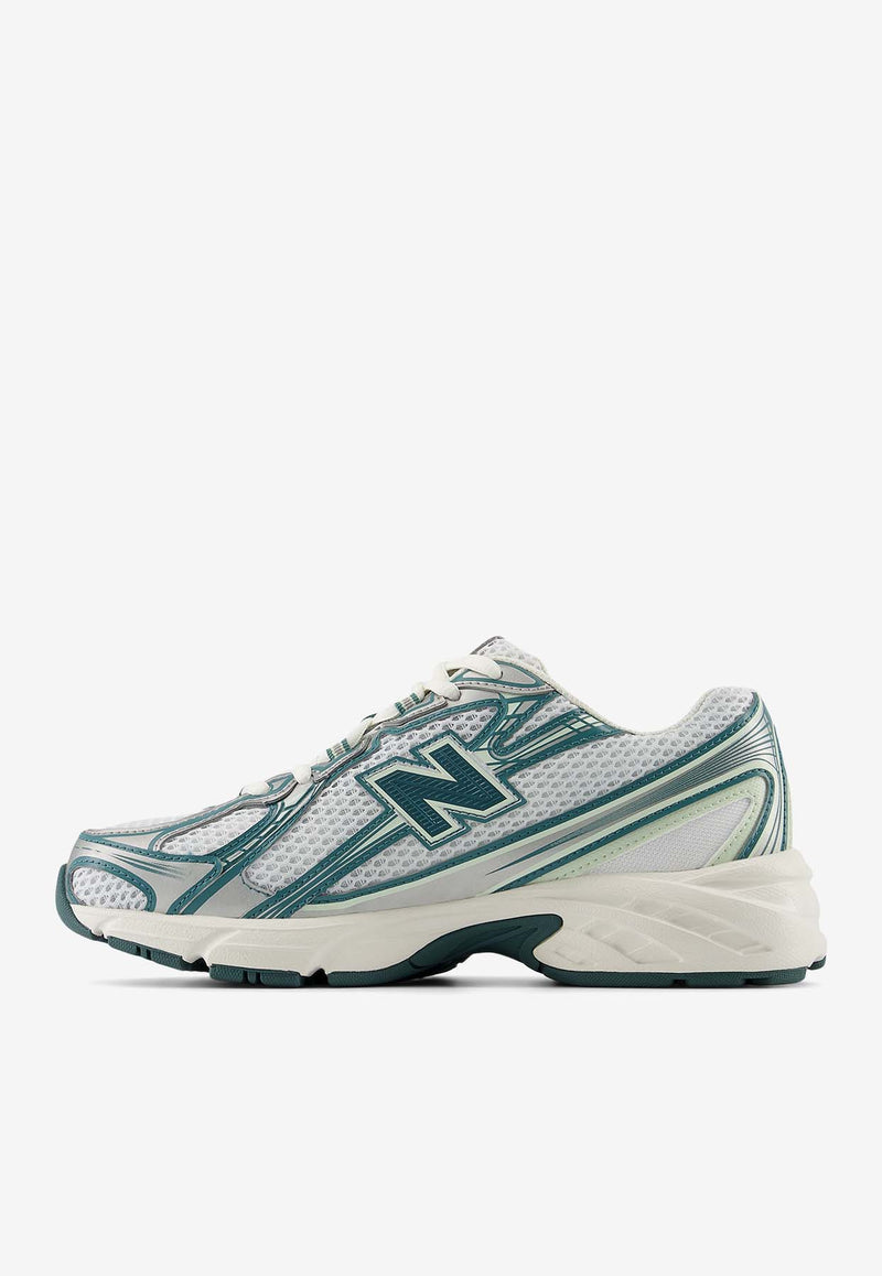 New Balance 740 Low-Top Sneakers in White with Marsh Green and Sea Salt U740GR2