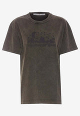 Alexander Wang Distressed Logo Skyline T-shirt Gray UCC3241708GREY