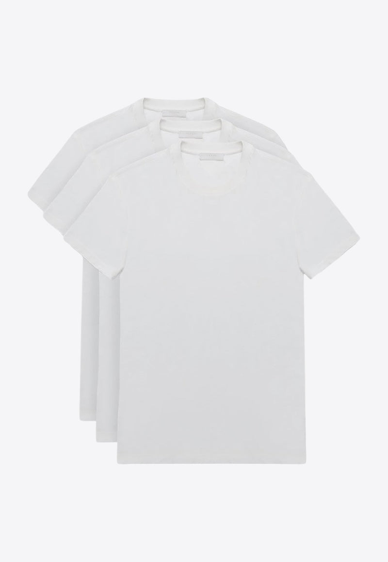 Prada Essential Crewneck T-shirts - Set of 3 White UJM49211CD/P_PRADA-F0009