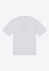 Prada Embossed Logo Crewneck T-shirt White UJN8151052/P_PRADA-F0009