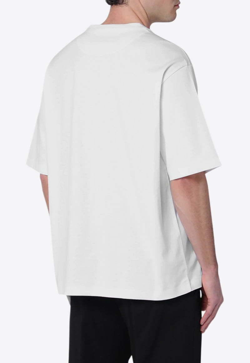 Prada Triangle Logo Basic T-shirt White UJN861240/Q_PRADA-F0009