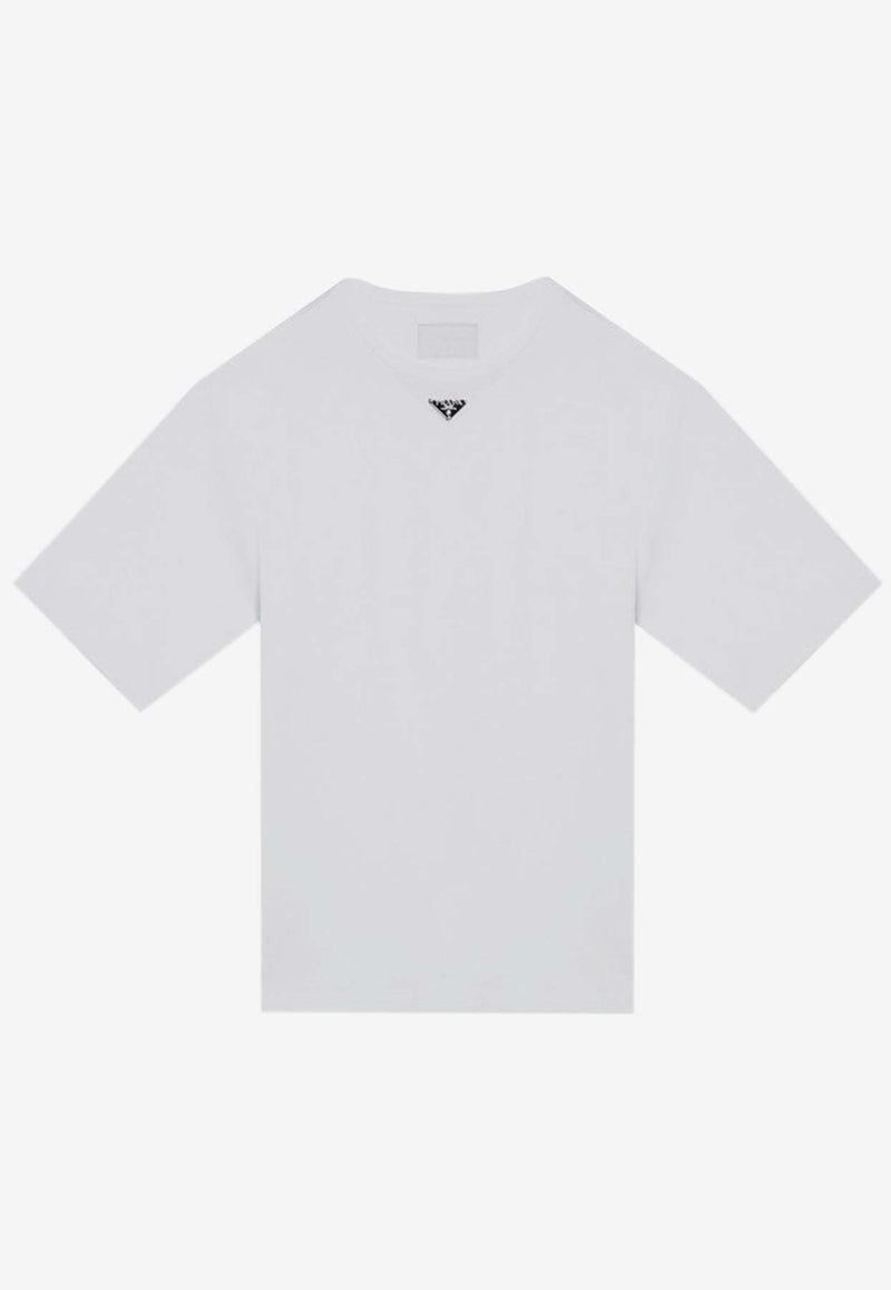 Prada Triangle Logo Oversized T-shirt White UJN861240/P_PRADA-F0009