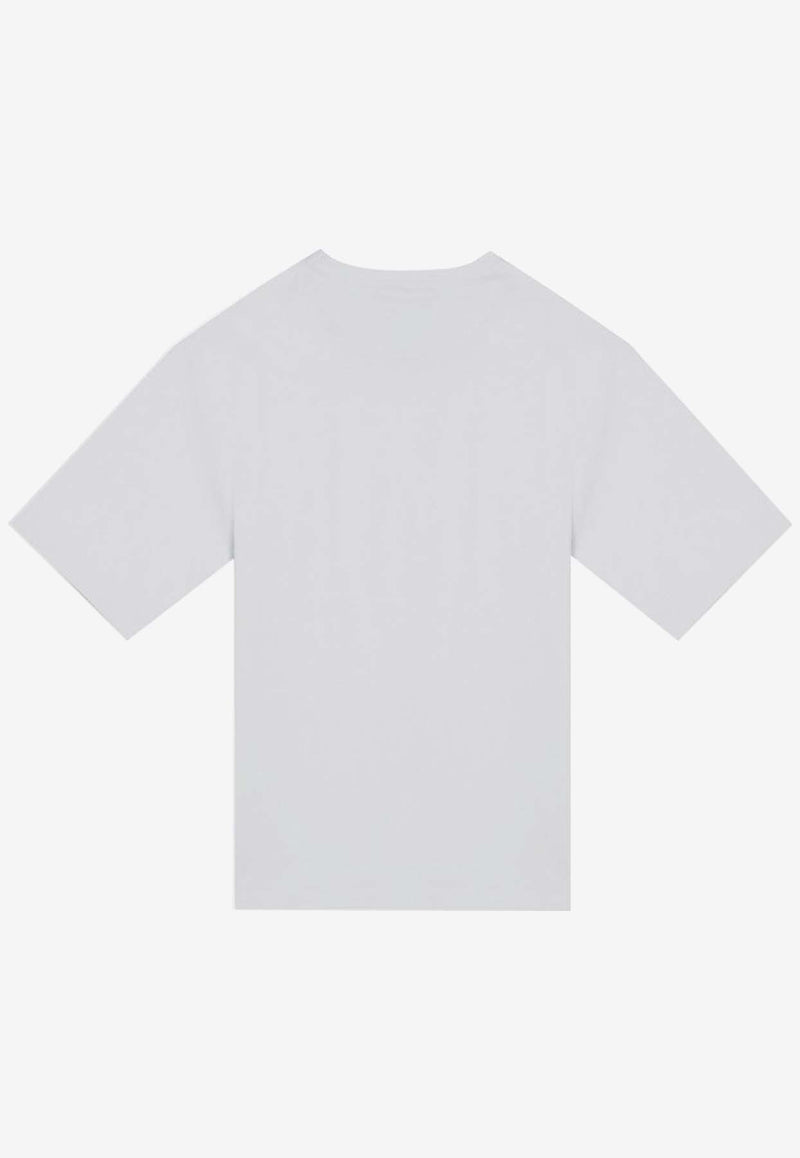 Prada Triangle Logo Oversized T-shirt White UJN861240/P_PRADA-F0009